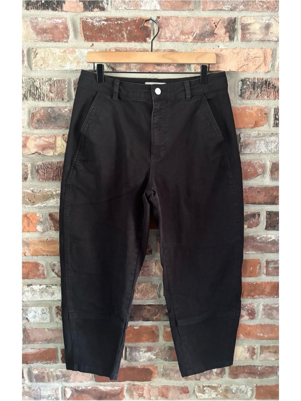 Everlane Black Barrel Leg Jeans, 12